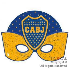 BOCA AZUL Y ORO ANTIFAZ MASCARA x 10